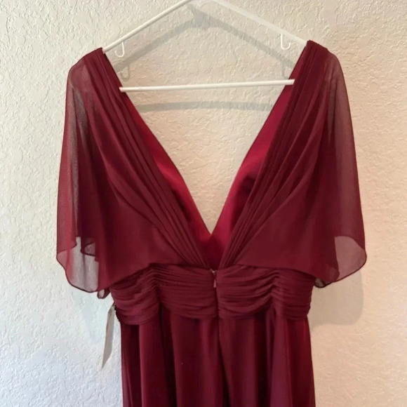 Allure Bridals Bridesmaids Dress in Wine - Picture 7 of 9